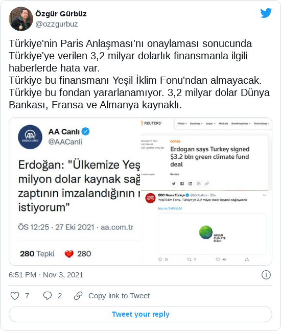 Özgür Gürbüz Tweeti