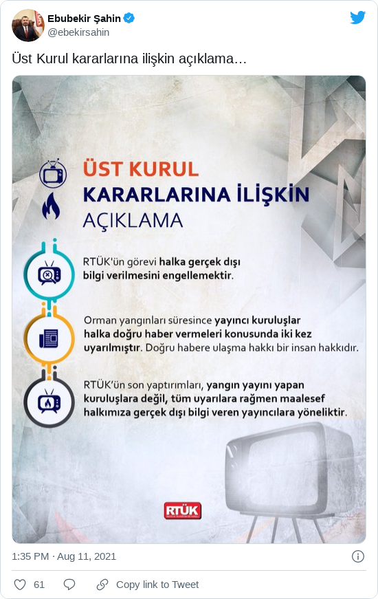 RTÜK açıklaması