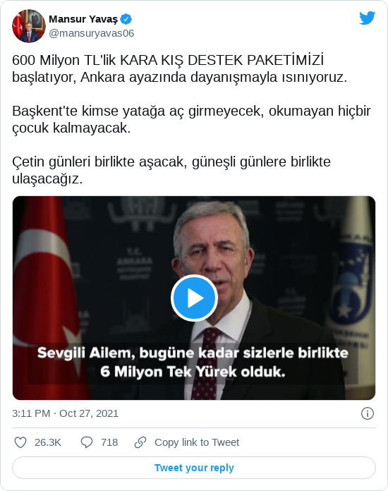 Mansur Yavaş - Kara Kış Destek Paketi