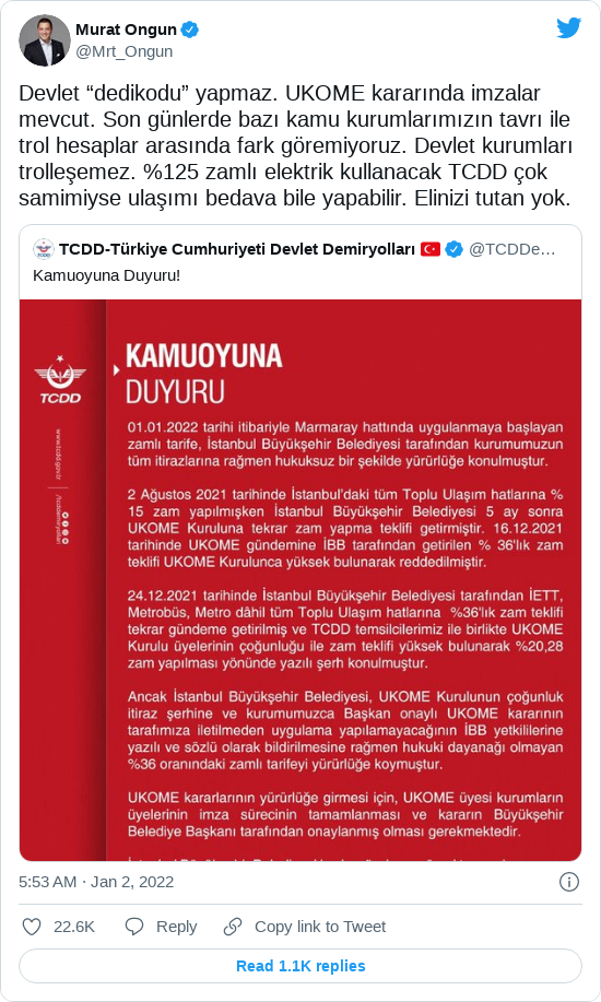 Murat Ongun tweeti